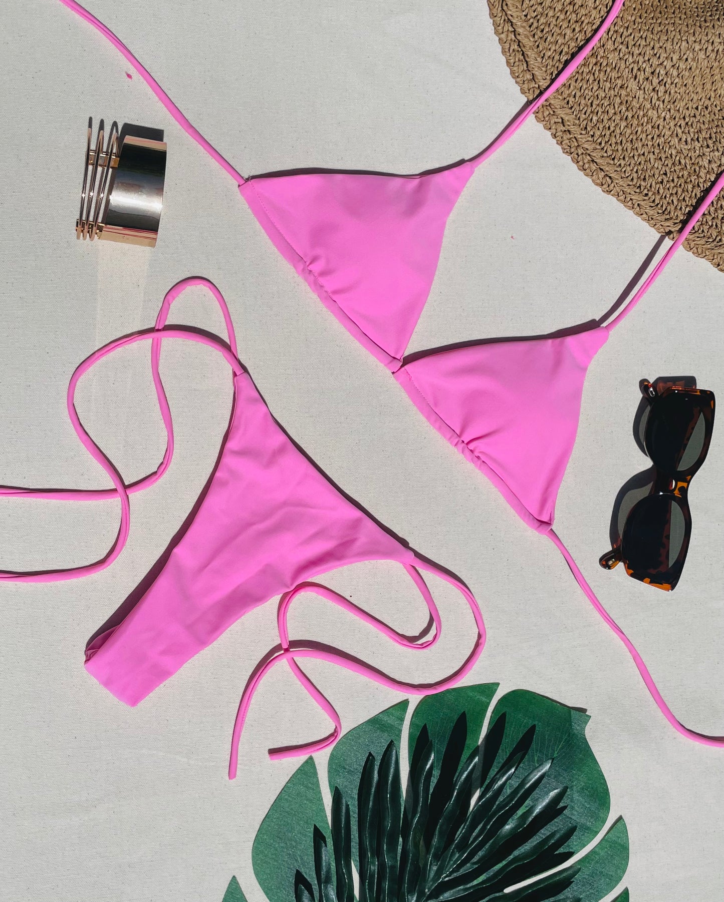 Pretty in Pink Adjustable Bikini Set