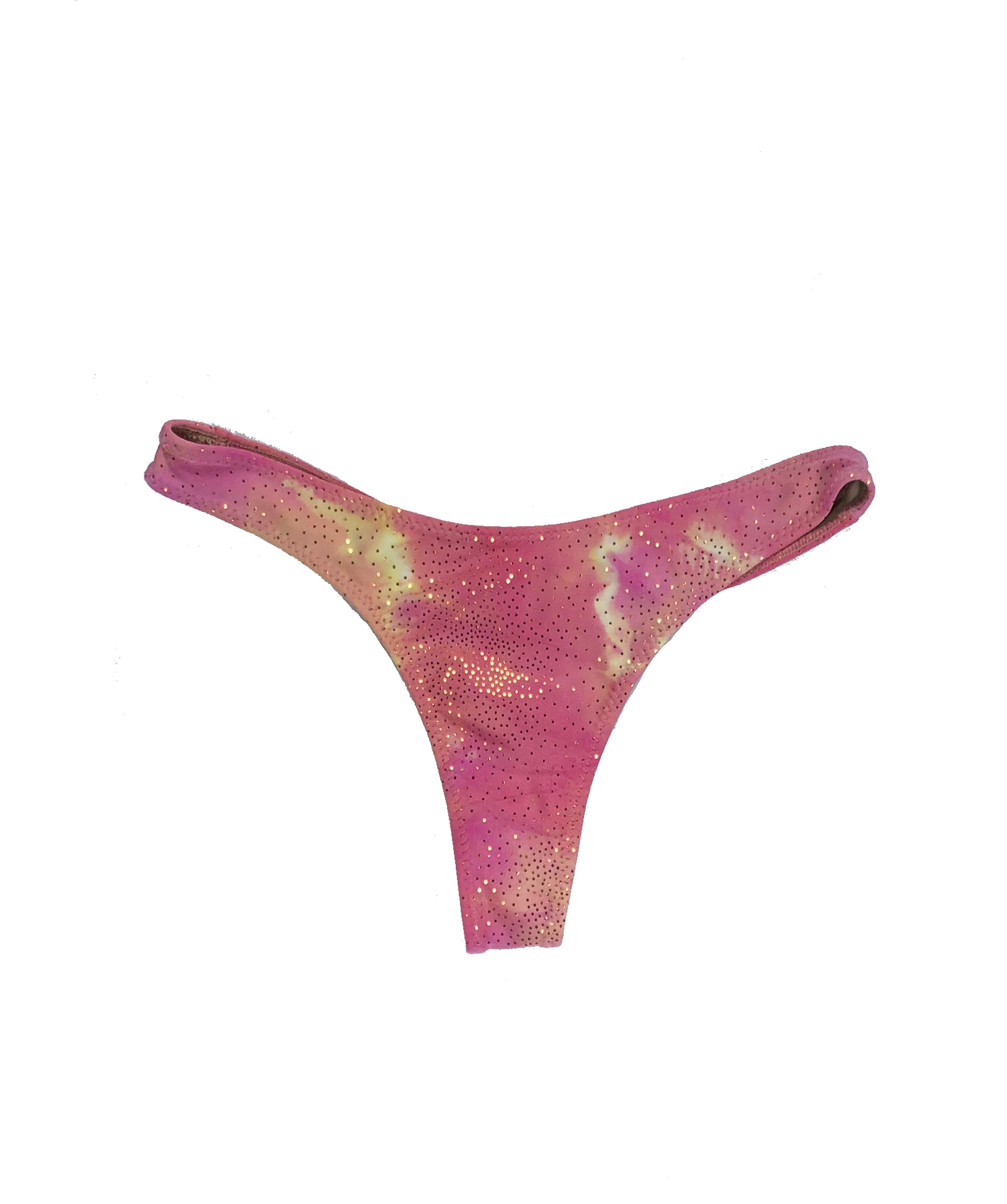 wendolin-designs - Wendolin Designs - Bikini bottom - High Leg Thong Style Bottom - Color Pink And Gold