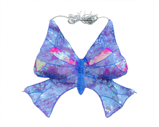Festival Butterfly Sequin Top Lilac Color