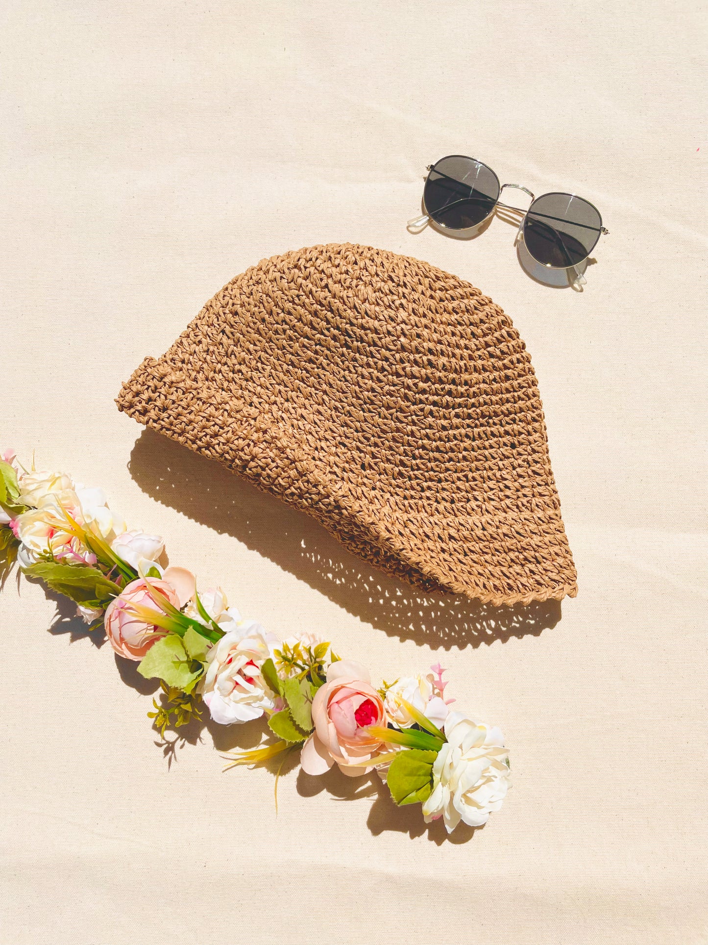 Beach Straw Bucket Hat