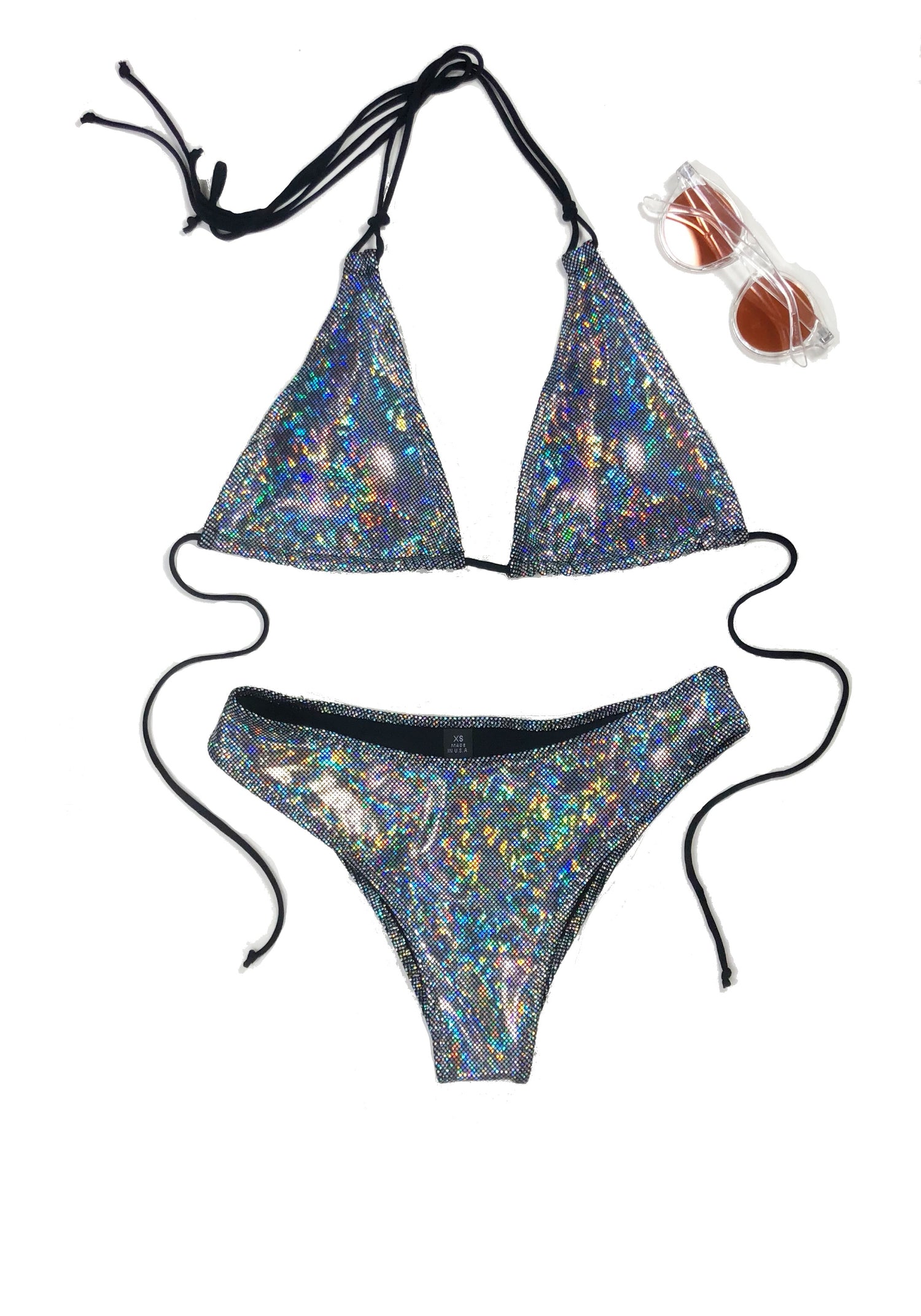 wendolin-designs - Wendolin Designs - Bikini bottom - Cheeky Bikini Bottom Holographic Silver