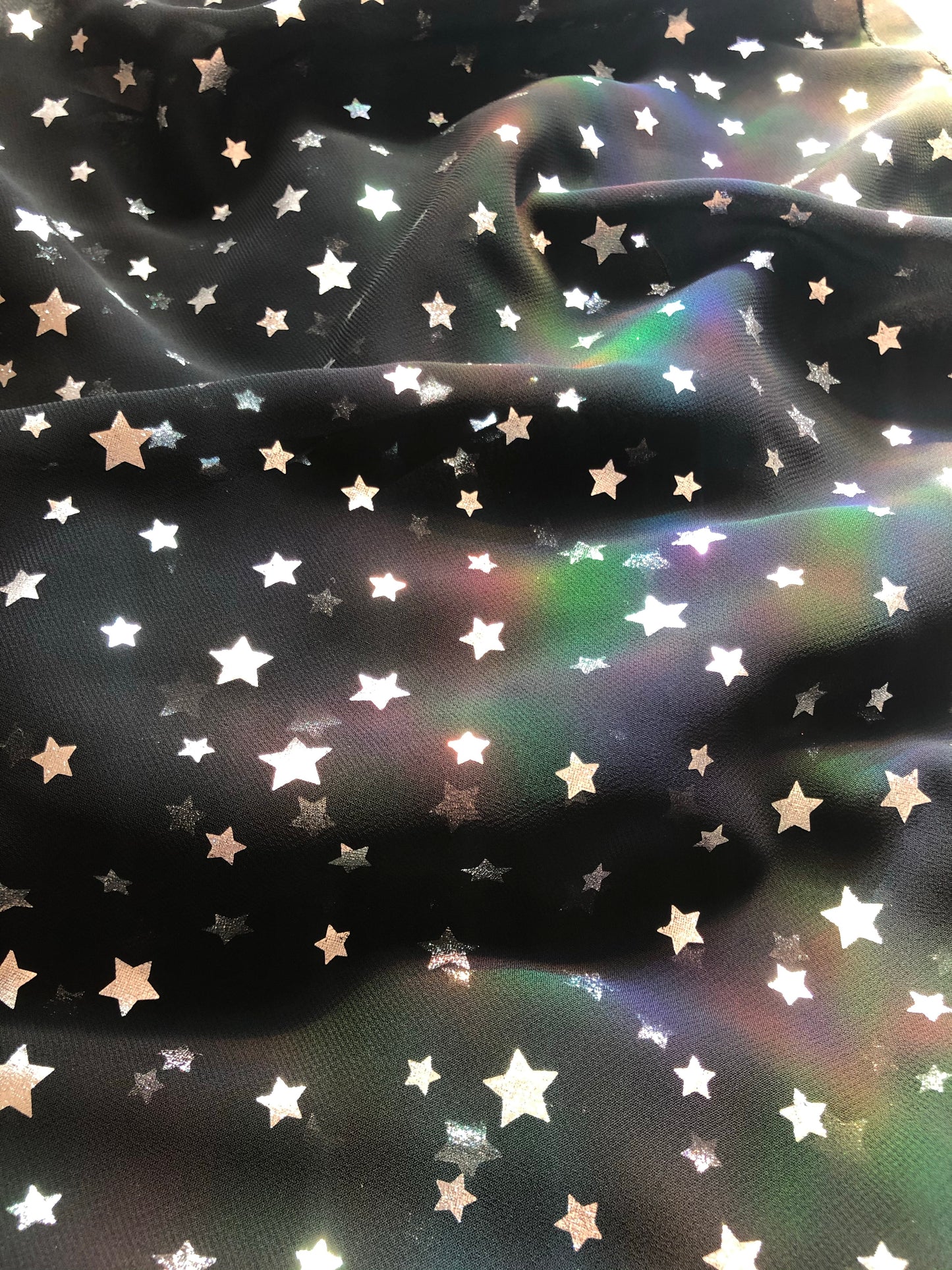 Beach Cover Up - Black And Silver Stars