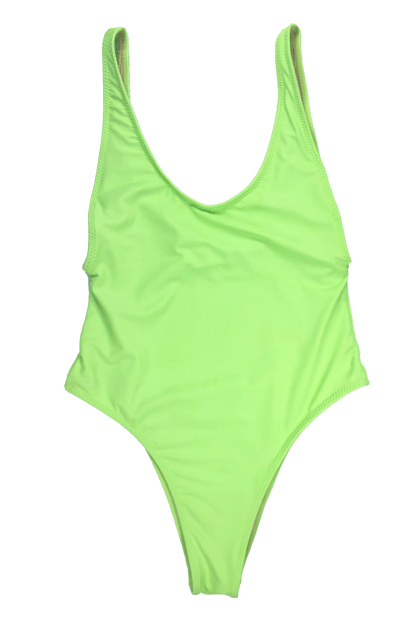 wendolin-designs - Wendolin Designs - Swimsuit - One Piece Swimsuit High Cut-Color Neon Green